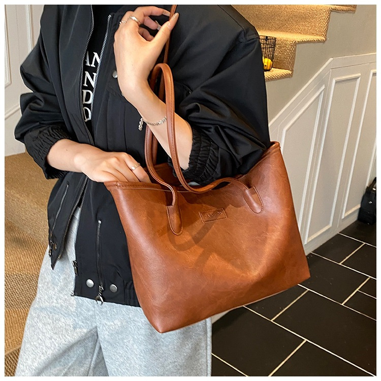 Sac rétro en cuir ciré