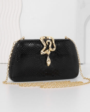 Sac de soirée élégant à imprimé serpent