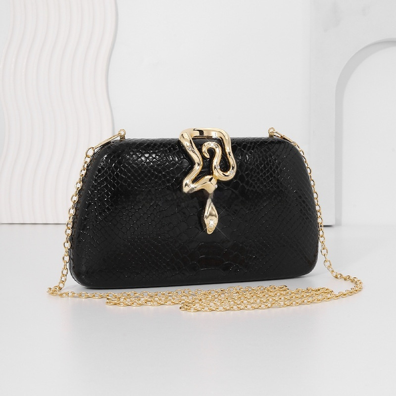 Sac de soirée élégant à imprimé serpent