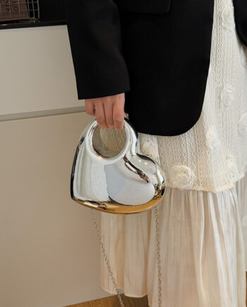 Sac de soirée polyvalent en forme de coeur