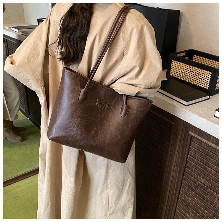 Sac rétro en cuir ciré