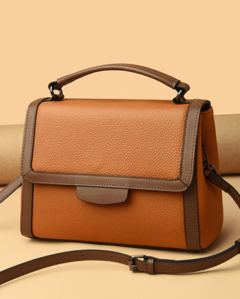 Sac à main tendance et élégant en cuir souple texturé