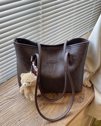 Sac rétro en cuir ciré