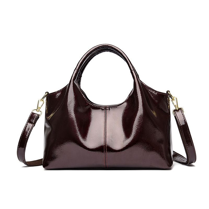 Sac de banlieue tendance en cuir brillant