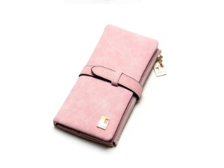 Portefeuille rétro mat en cuir