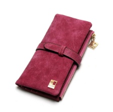 Portefeuille rétro mat en cuir