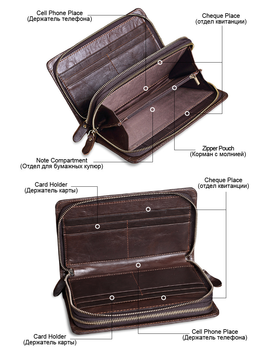Portefeuille élégant en cuir