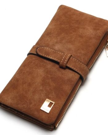 Portefeuille rétro mat en cuir