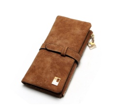 Portefeuille rétro mat en cuir