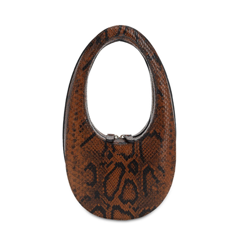 Sac tridimensionnel en forme d'œuf à imprimé serpent