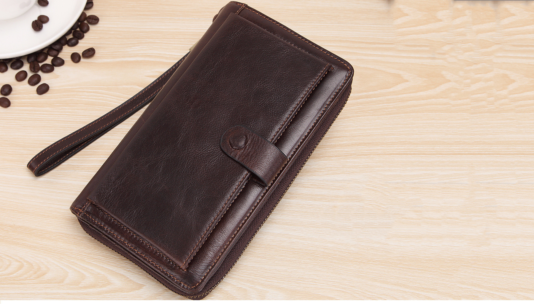 Portefeuille élégant en cuir