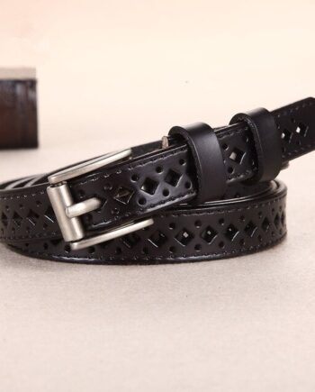 Ceinture en cuir de vachette avec boucle