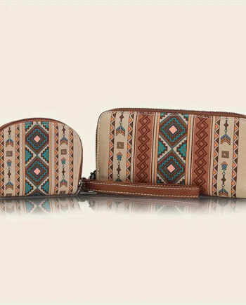 Portefeuille léger et portable, motifs ethniques
