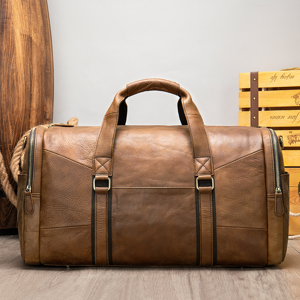 Sac de voyage pour homme en cuir véritable