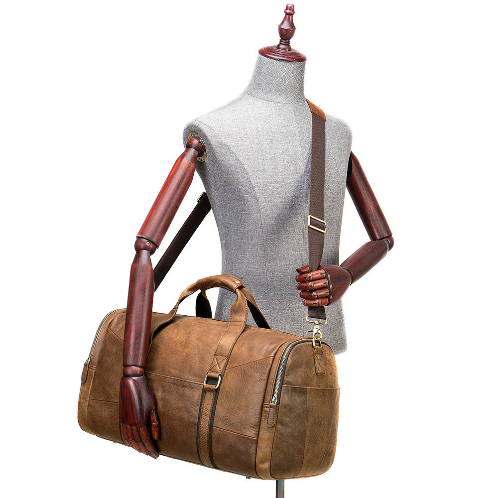 Sac de voyage pour homme en cuir véritable