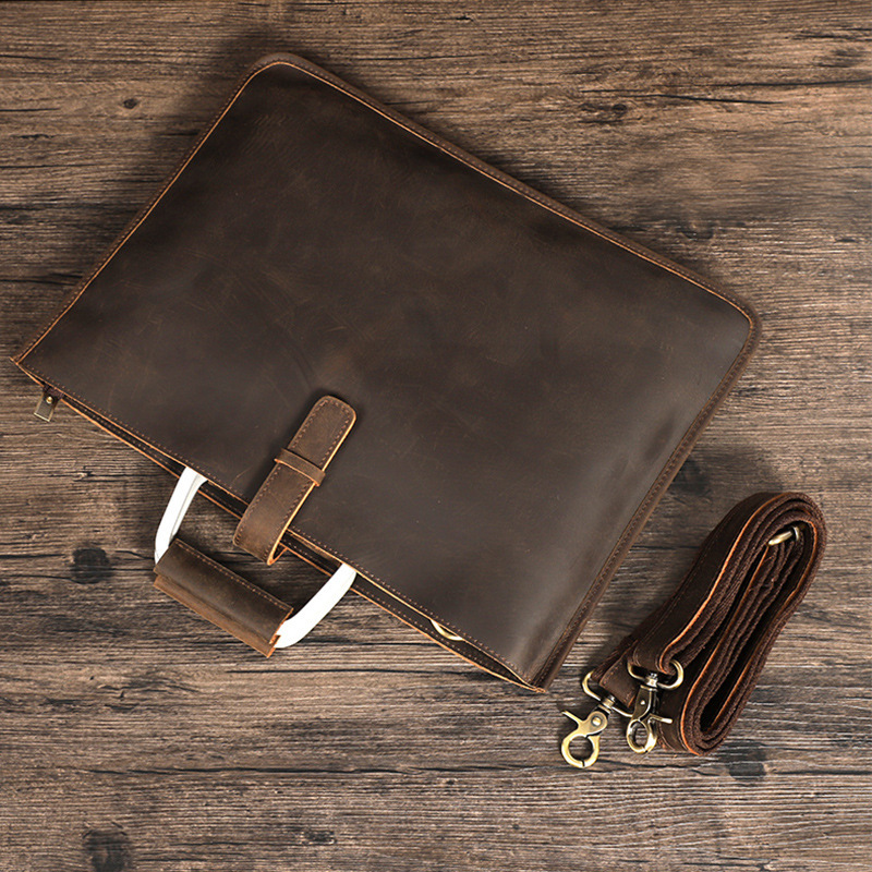 Sacoche en cuir de vachette de première qualité, style rétro