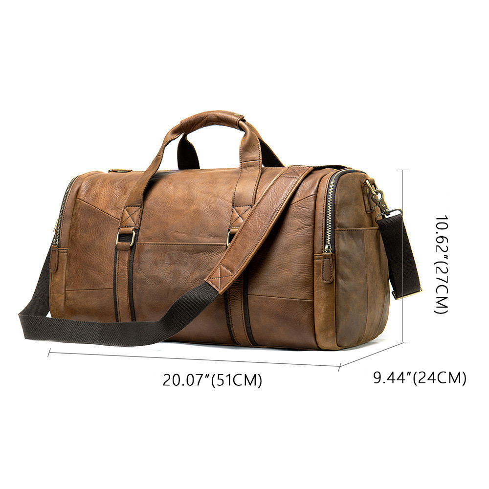 Sac de voyage pour homme en cuir véritable