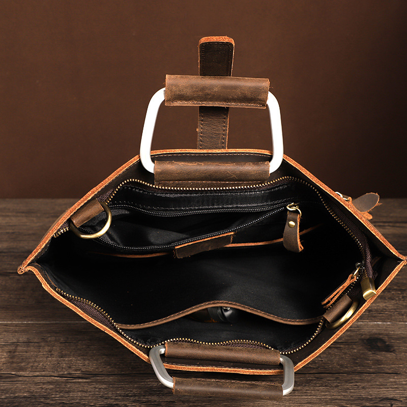 Sacoche en cuir de vachette de première qualité, style rétro